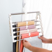 BAOYOUNI High Quality Metal Garment Closet Pants Shirt Organizer Folded Rack Indoor Drying Non Slip Clothes Hangers For Trousers